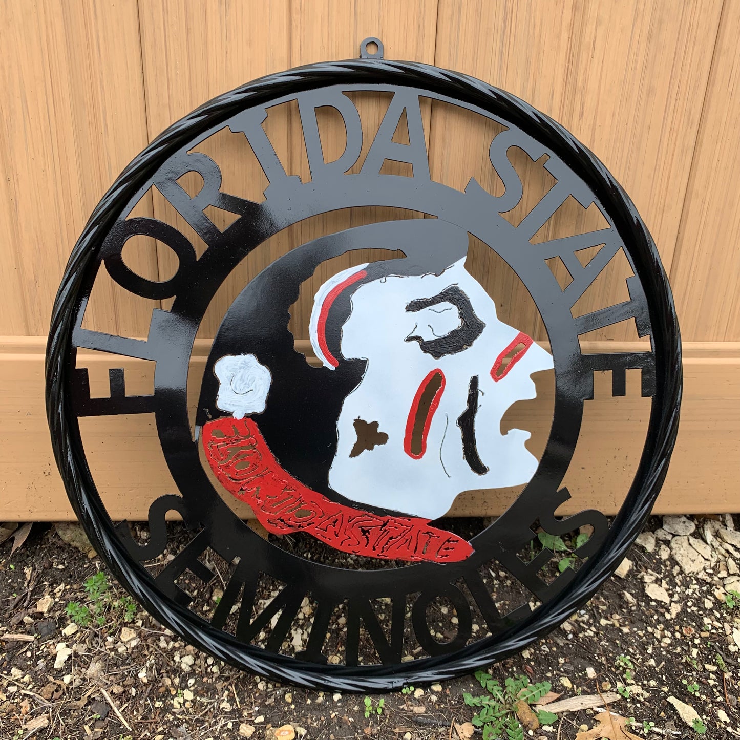 12", 18", 24", 32" FSU FLORIDA STATE SEMINOLES INDIAN LOGO METAL CUSTOM VINTAGE CRAFT TEAM SIGN