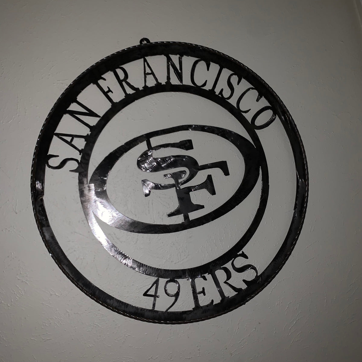 SAN FRANCISCO 49ERS METAL CUSTOM VINTAGE RAW METAL CRAFT TEAM SIGN HANDMADE 12",18",24",32",36",40",50"