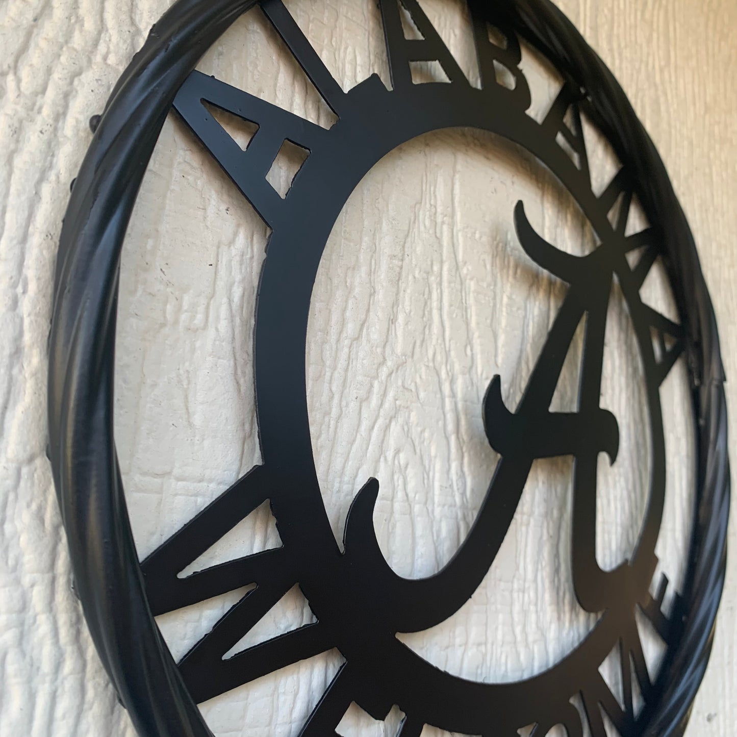 ALABAMA WELCOME CUSTOM ALL BLACK METAL VINTAGE SIGN TEAM HANDMADE