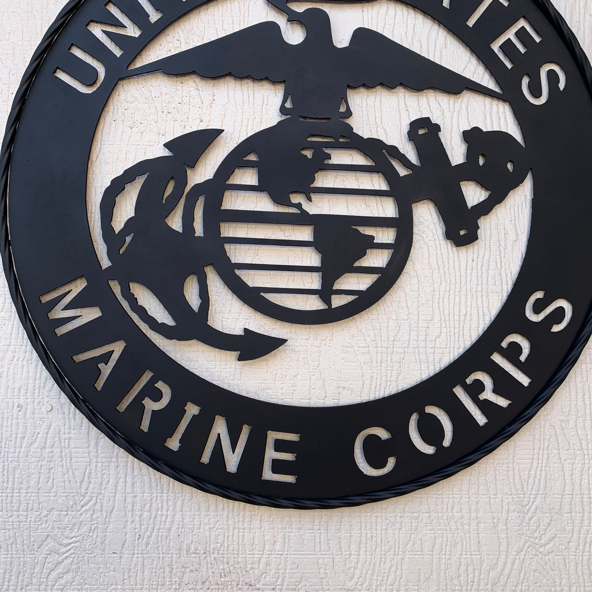 #EH10866 US MARINE CORPS 18",24",32" MILITARY LASERCUT CUSTOM BLACK METAL VINTAGE CRAFT SIGN WESTERN HOME DECOR HANDMADE