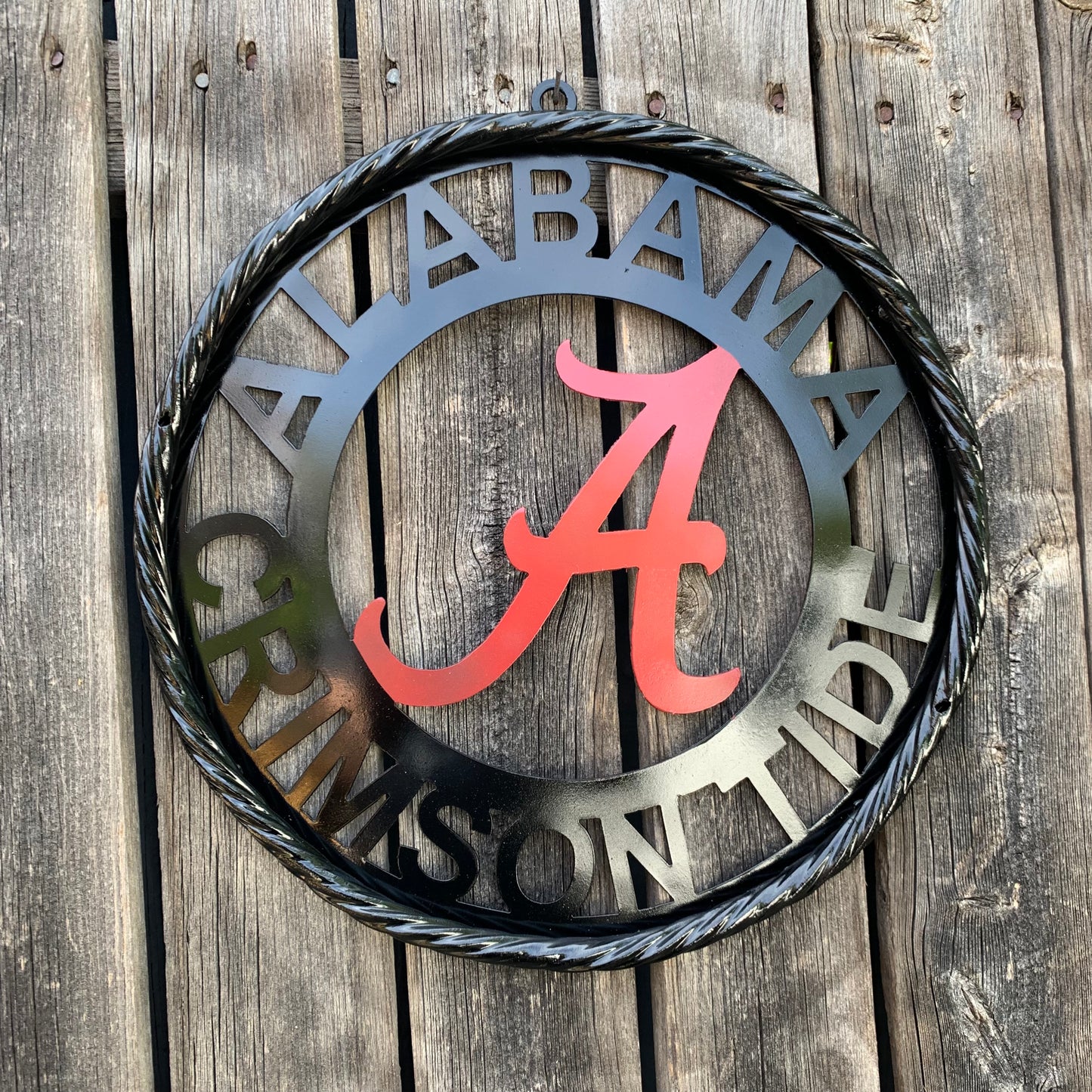ALABAMA CRIMSON TIDE LASERCUT CUSTOM METAL VINTAGE CRAFT SIGN TEAM WESTERN HOME DECOR