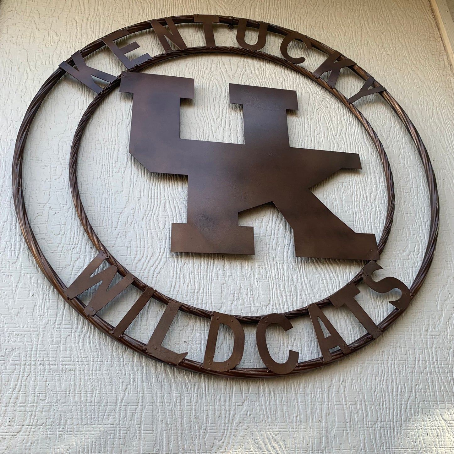 12",18", 24", 32" KENTUCKY WILDCATS RUSTIC BRONZE CUSTOM METAL VINTAGE CRAFT SIGN HANDMADE