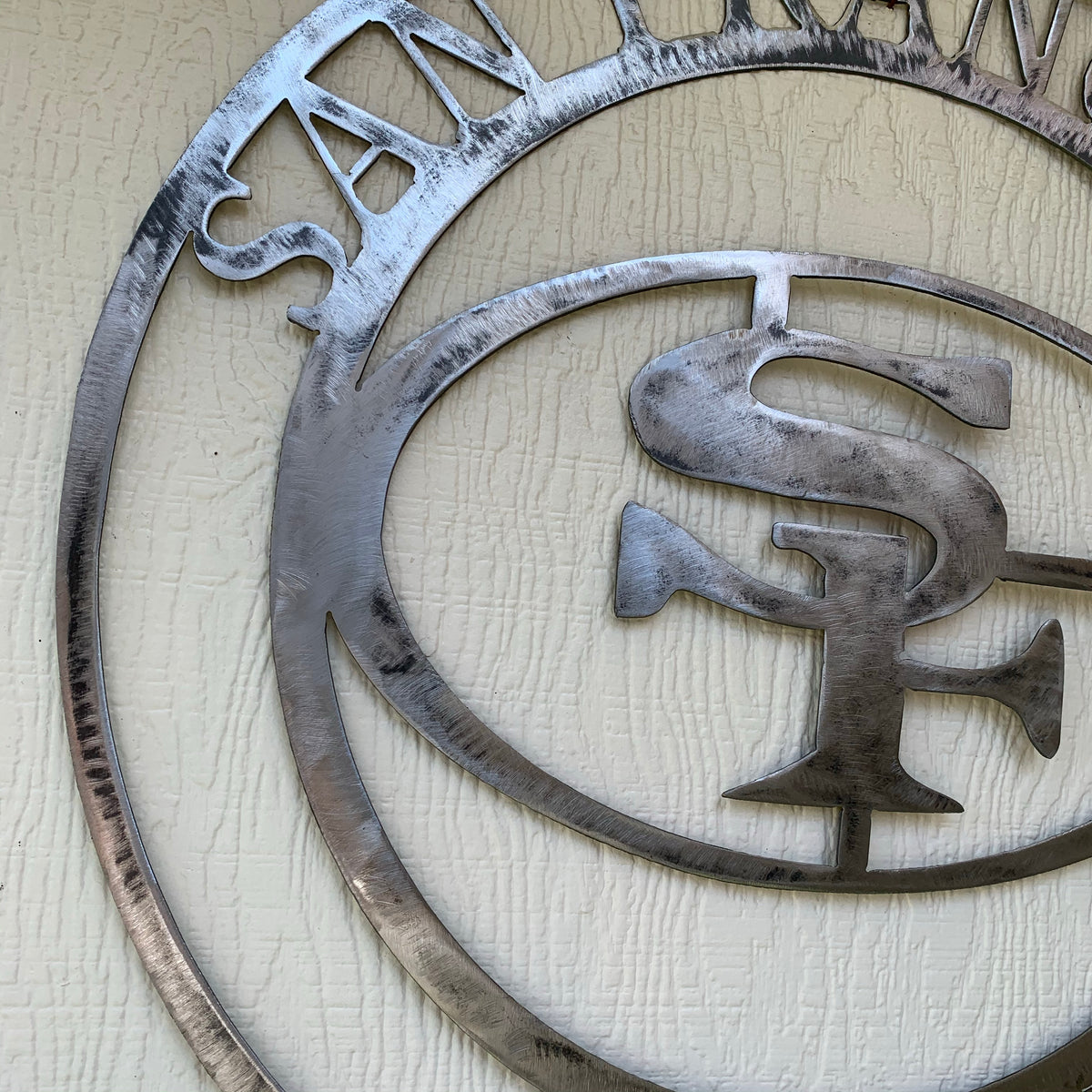 SAN FRANCISCO 49ERS METAL CUSTOM VINTAGE RAW METAL CRAFT TEAM SIGN HANDMADE 12",18",24",32",36",40",50"