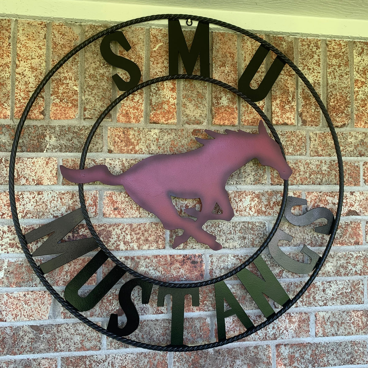 12",18",24",32",36" SMU MUSTANGS METAL CUSTOM VINTAGE CRAFT WALL ART TEAM SIGN HANDMADE