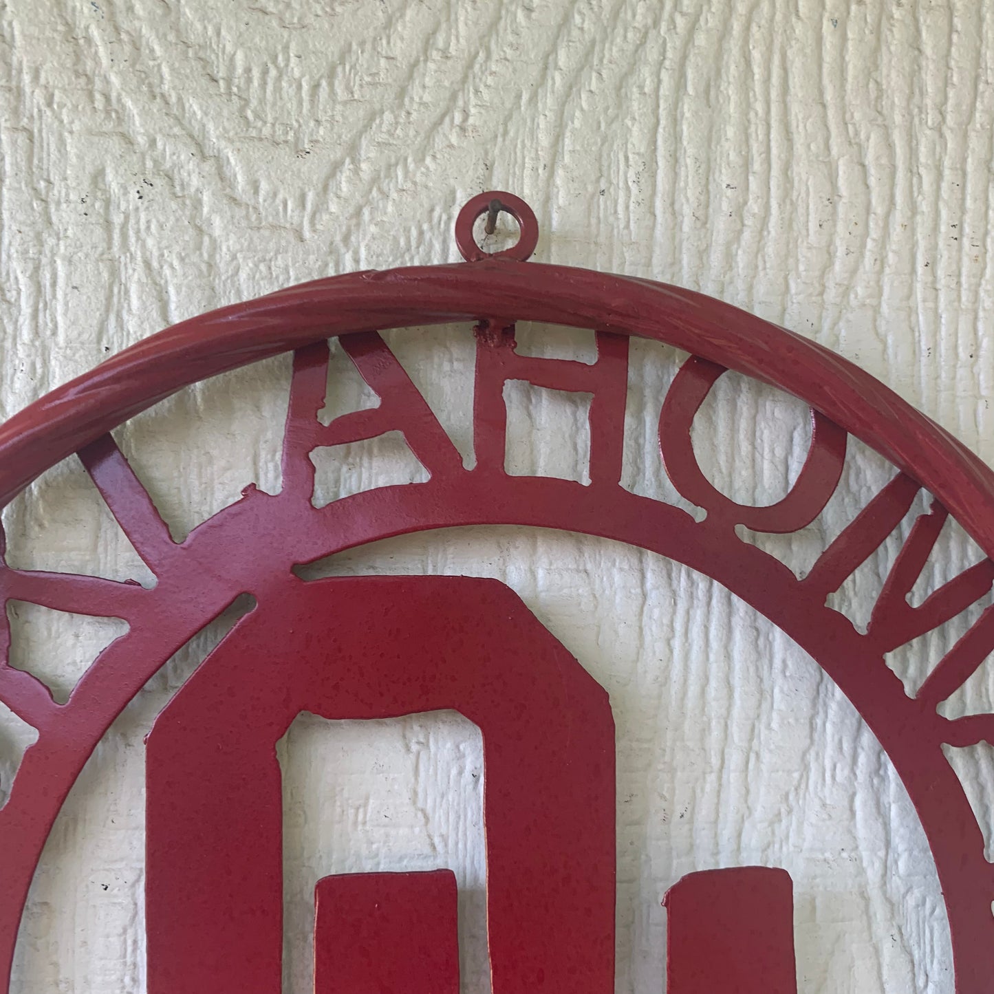 OU OKLAHOMA SOONERS RUSTIC RED METAL CUSTOM VINTAGE CRAFT WALL ART TEAM SIGN HANDMADE 12", 18", 24", 32"