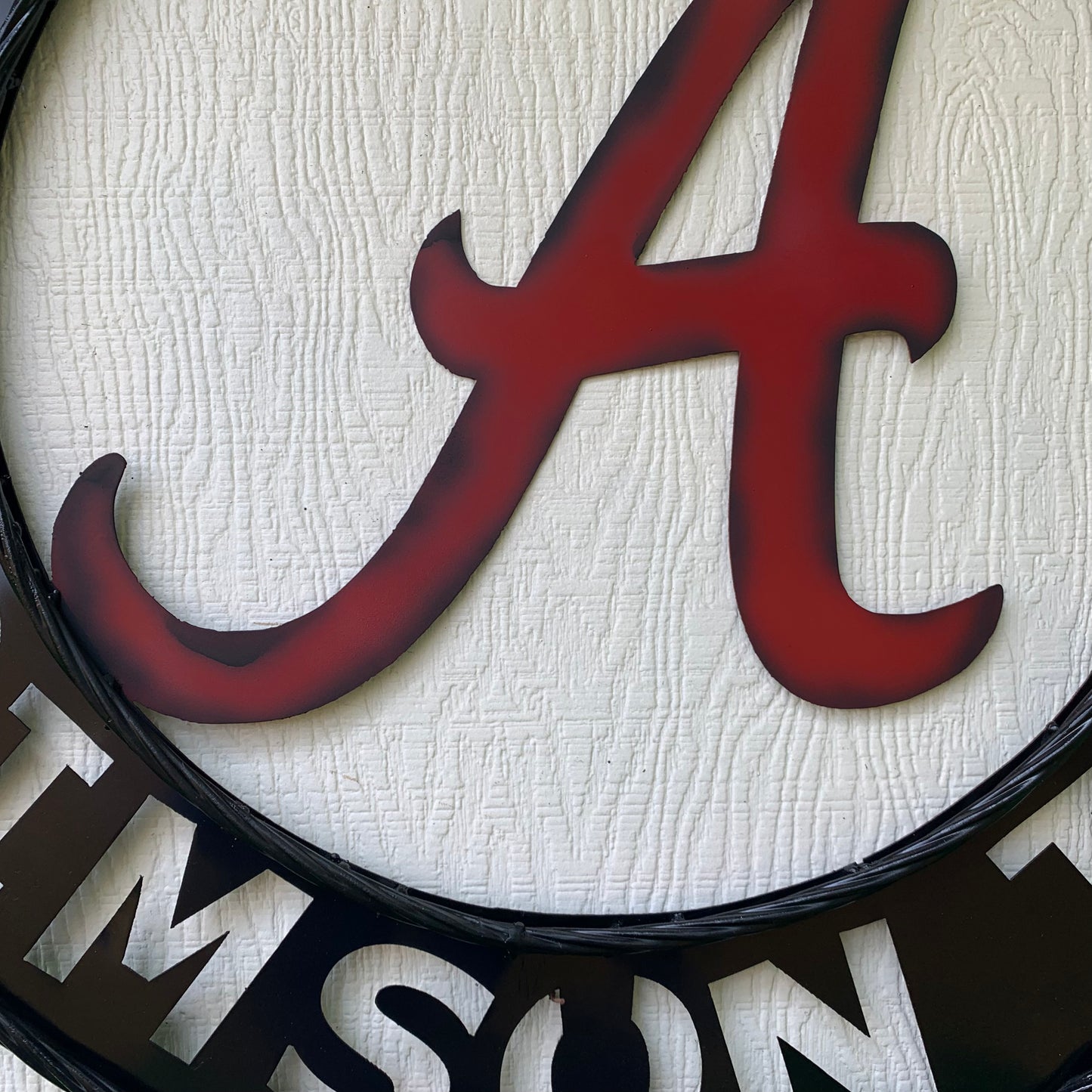 ALABAMA CRIMSON TIDE WIDE BAND RING CUSTOM METAL VINTAGE SIGN TEAM SPORTS HANDMADE
