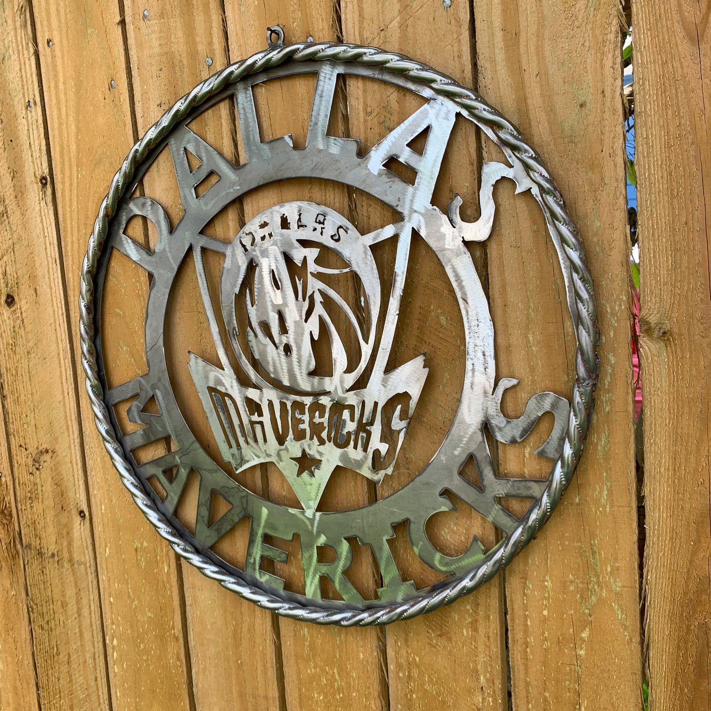 12",18", 24", 32",36" DALLAS MAVERICKS CUSTOM RAW METAL VINTAGE CRAFT TEAM SPORTS SIGN HANDMADE