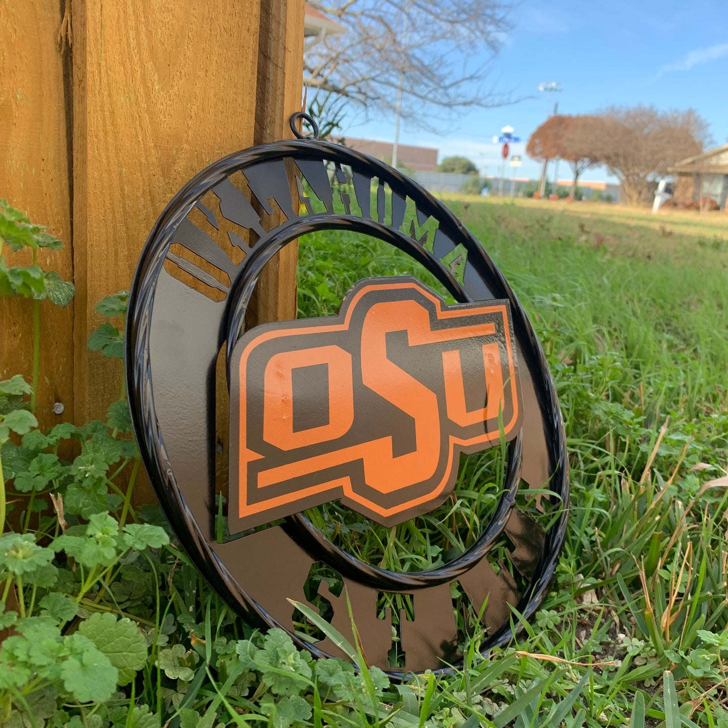 12" OSU OKLAHOMA STATE COWBOYS CUSTOM METAL VINTAGE CRAFT SIGN WESTERN HOME DECOR HANDMADE