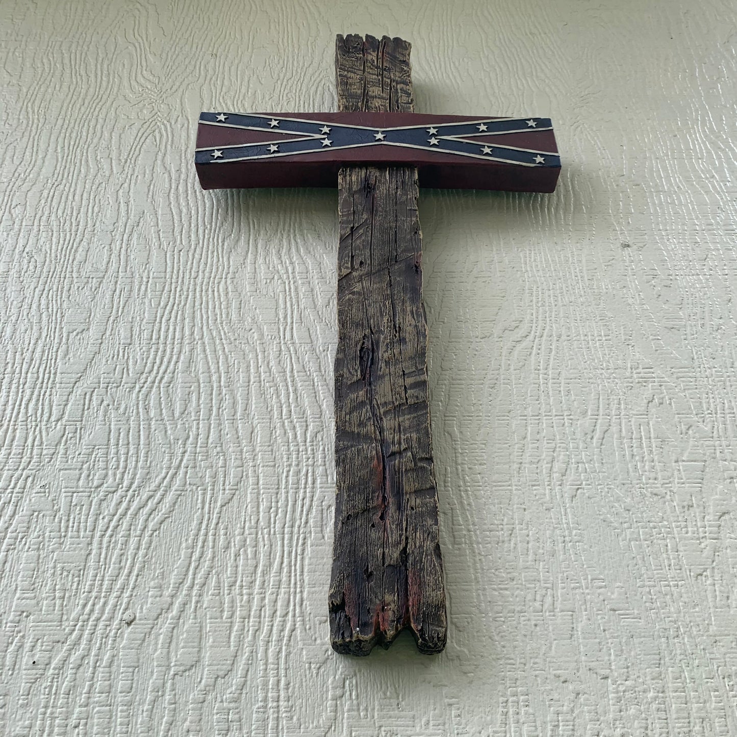 P & G FLAG STONE CROSS WESTERN HOME DECOR NEW ART--FREE SHIPPING