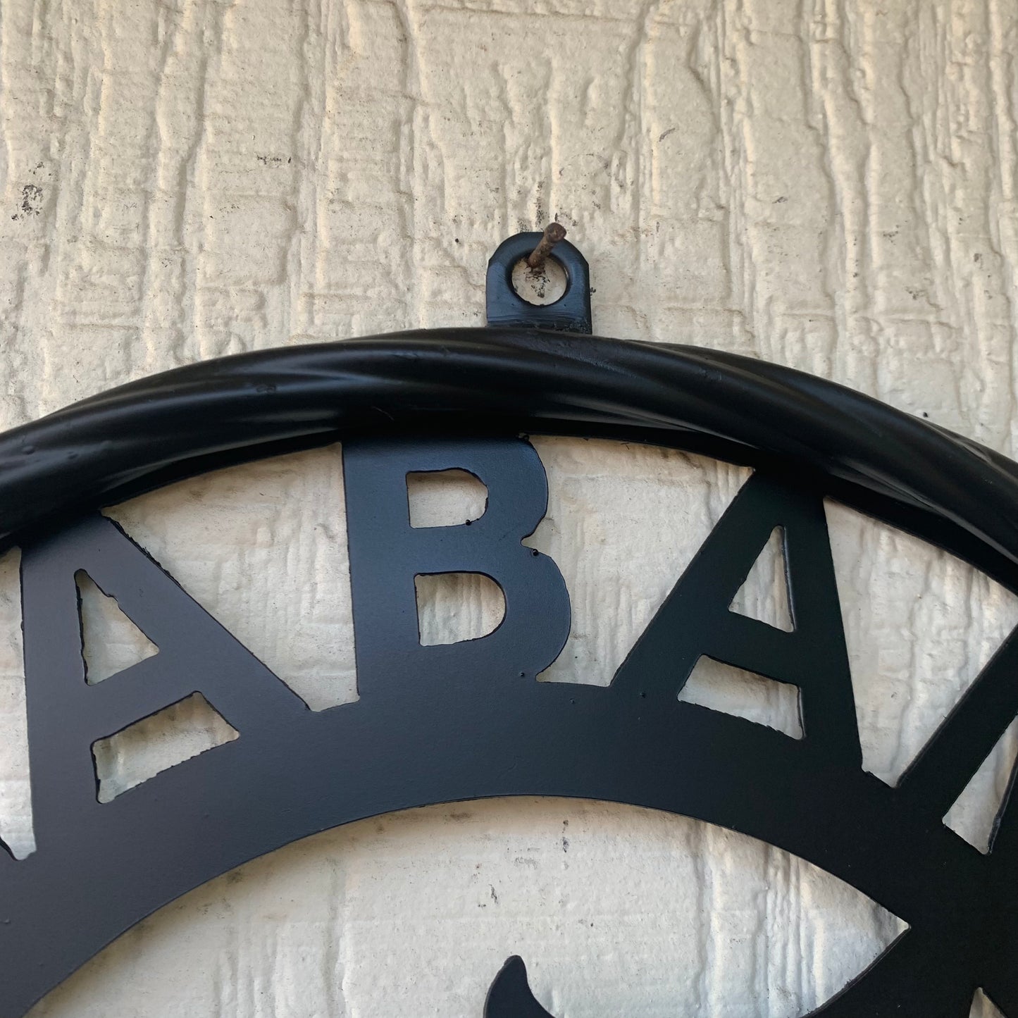 ALABAMA WELCOME CUSTOM ALL BLACK METAL VINTAGE SIGN TEAM HANDMADE