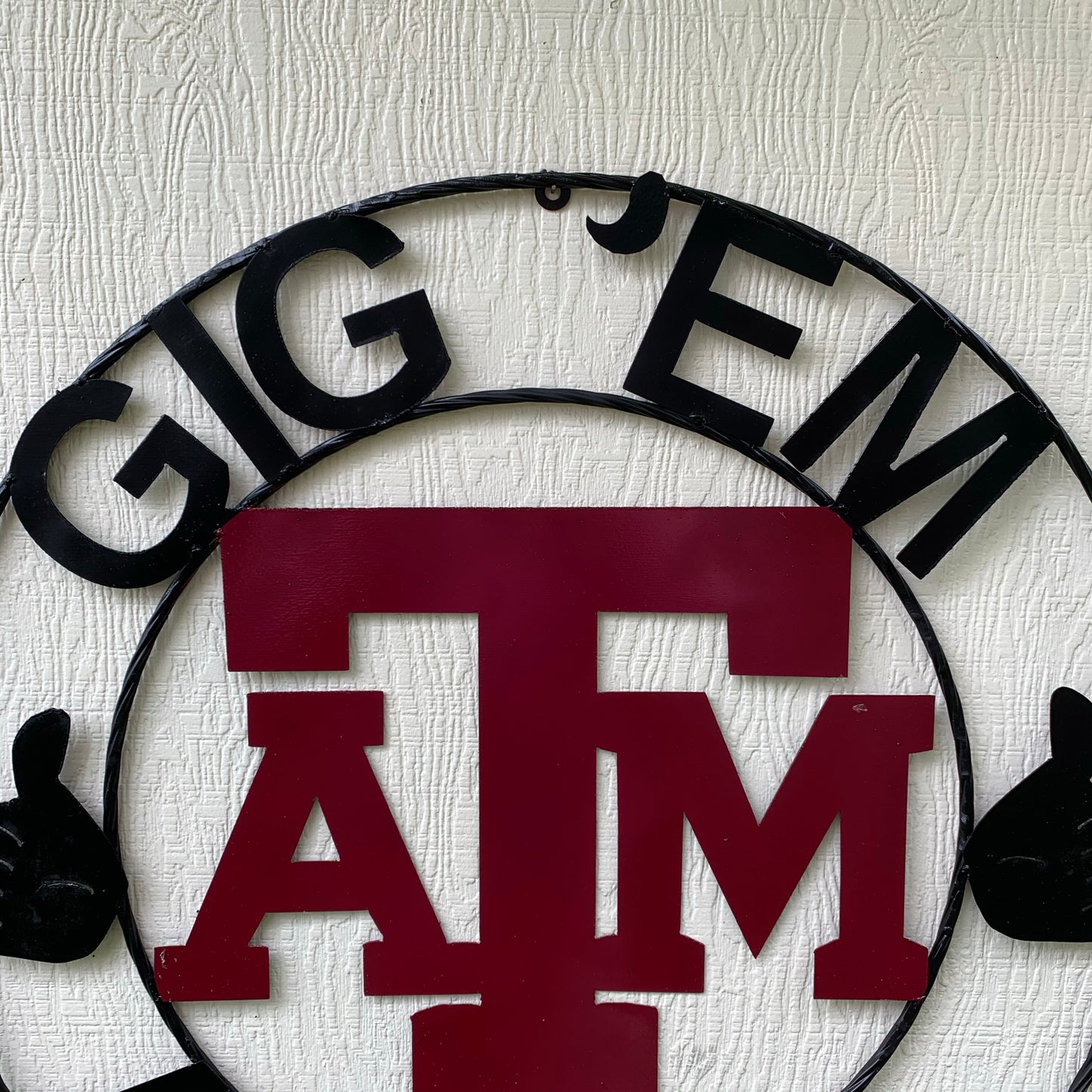 GIGEM AGGIES TEXAS A&M CUSTOM METAL VINTAGE CRAFT TEAM SIGN WESTERN HOME DECOR HANDMADE