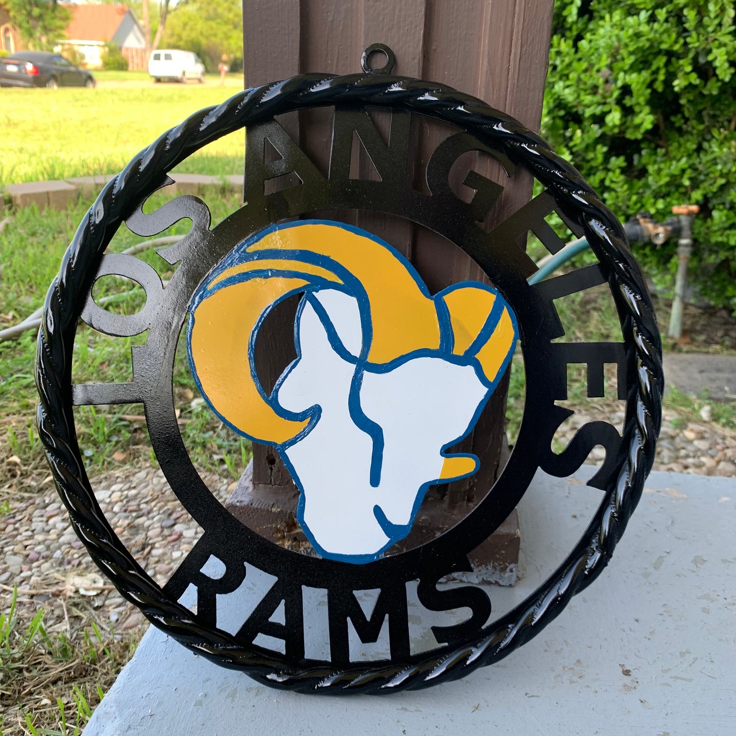 12", 18", 24", 32" LOS ANGES RAMS METAL CUSTOM VINTAGE CRAFT WALL ART TEAM SIGN HANDMADE