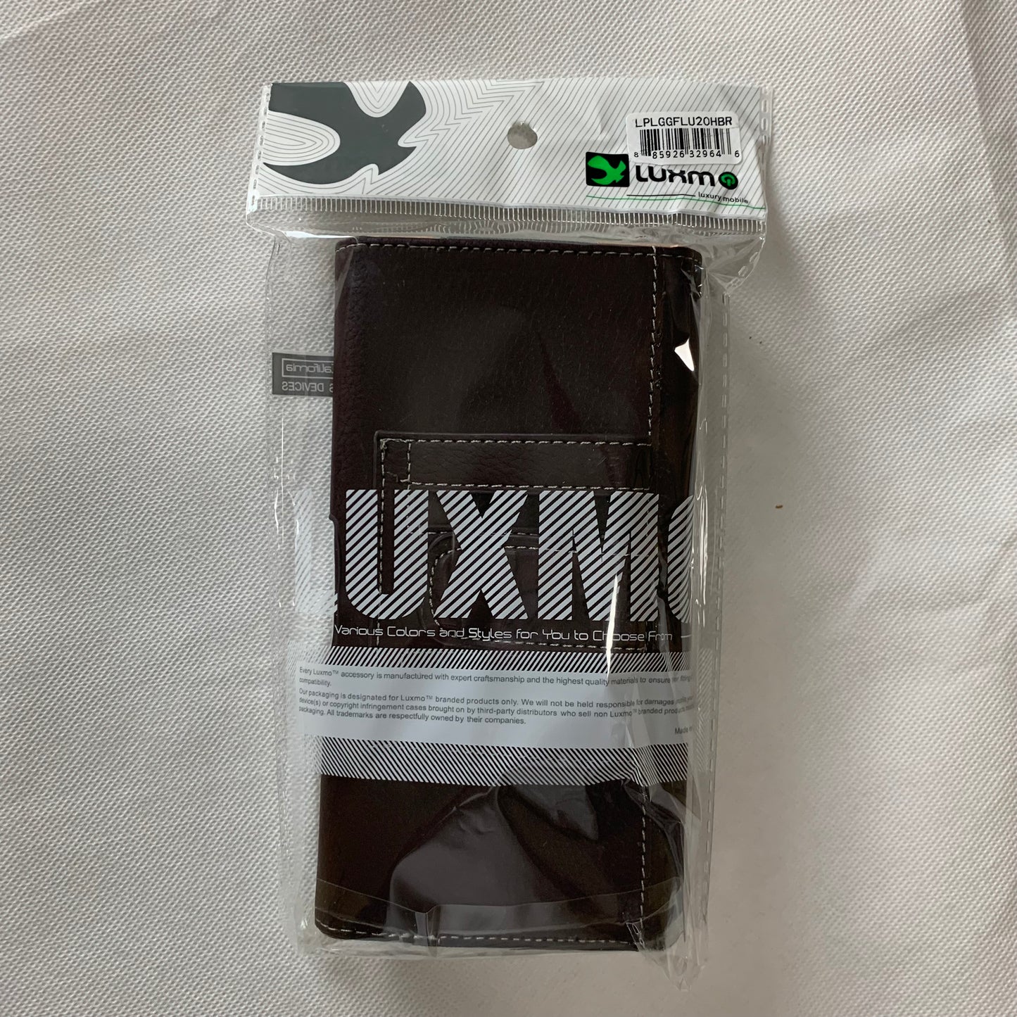 6.6" LUXMO COFFEE BROWN LEATHER EXTRA LARGE POUCH BELT LOOP HOLSTER CELL PHONE CASE UNIVERSAL OVERSIZE #LU20