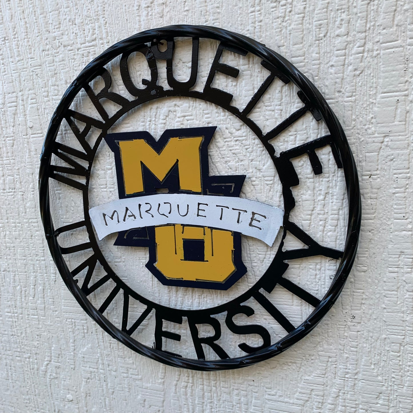 12",18",24" MARQUETTE METAL CUSTOM VINTAGE CRAFT WALL ART TEAM SIGN HANDMADE