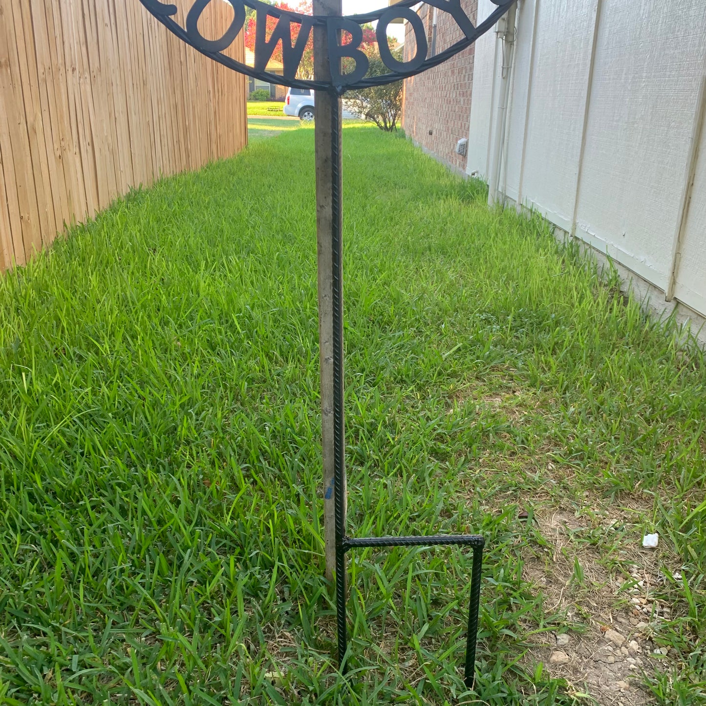 24" STAR & 34" STAKE DALLAS COWBOYS DECOR METAL ART WESTERN HOME WALL DECOR ALL RUSTIC BLACK STAR WITH 34" STAKE