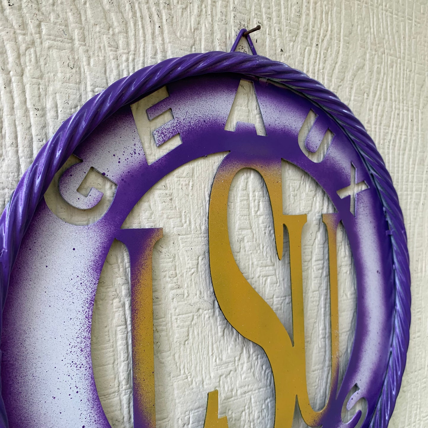 12",18",24",32" LSU GEAUX TIGERS CUSTOM METAL VINTAGE CRAFT SIGN TEAM WALL ART WESTERN HOME DECOR