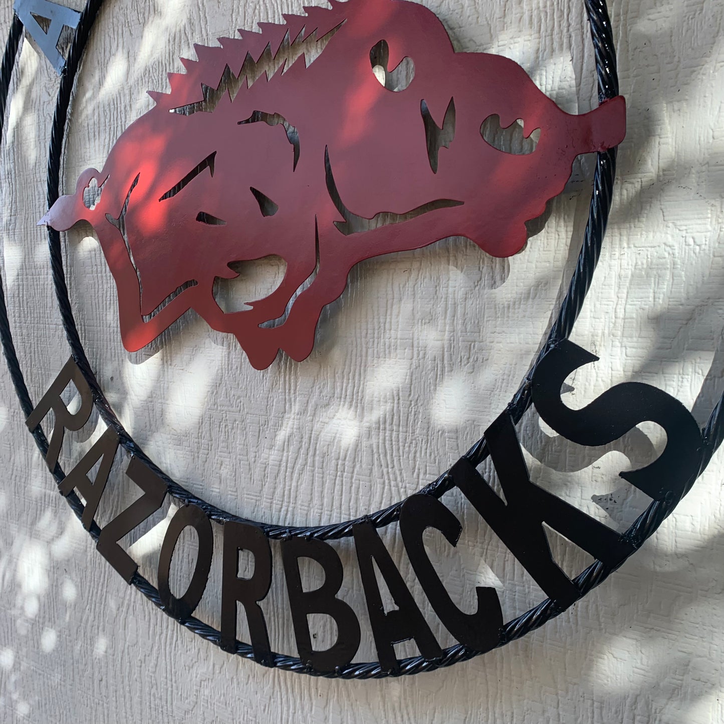 ARKANSAS RAZORBACKS CUSTOM METAL VINTAGE CRAFT SIGN TEAM WALL ART WESTERN HOME DECOR HANDAMADE