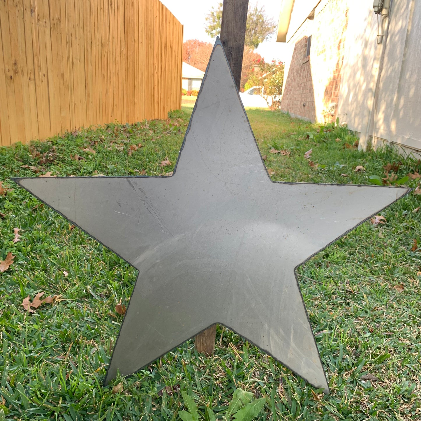 FLAT STAR PLAIN LASERCUT RAW METAL ART WESTERN HOME DECOR RUSTIC HANDMADE CRAFT NEW