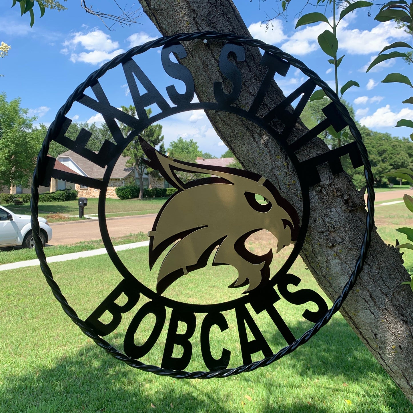 12",18",24",32",36" TEXAS STATE BOBCATS CUSTOM METAL VINTAGE CRAFT SIGN TEAM WESTERN HOME DECOR HANDMADE