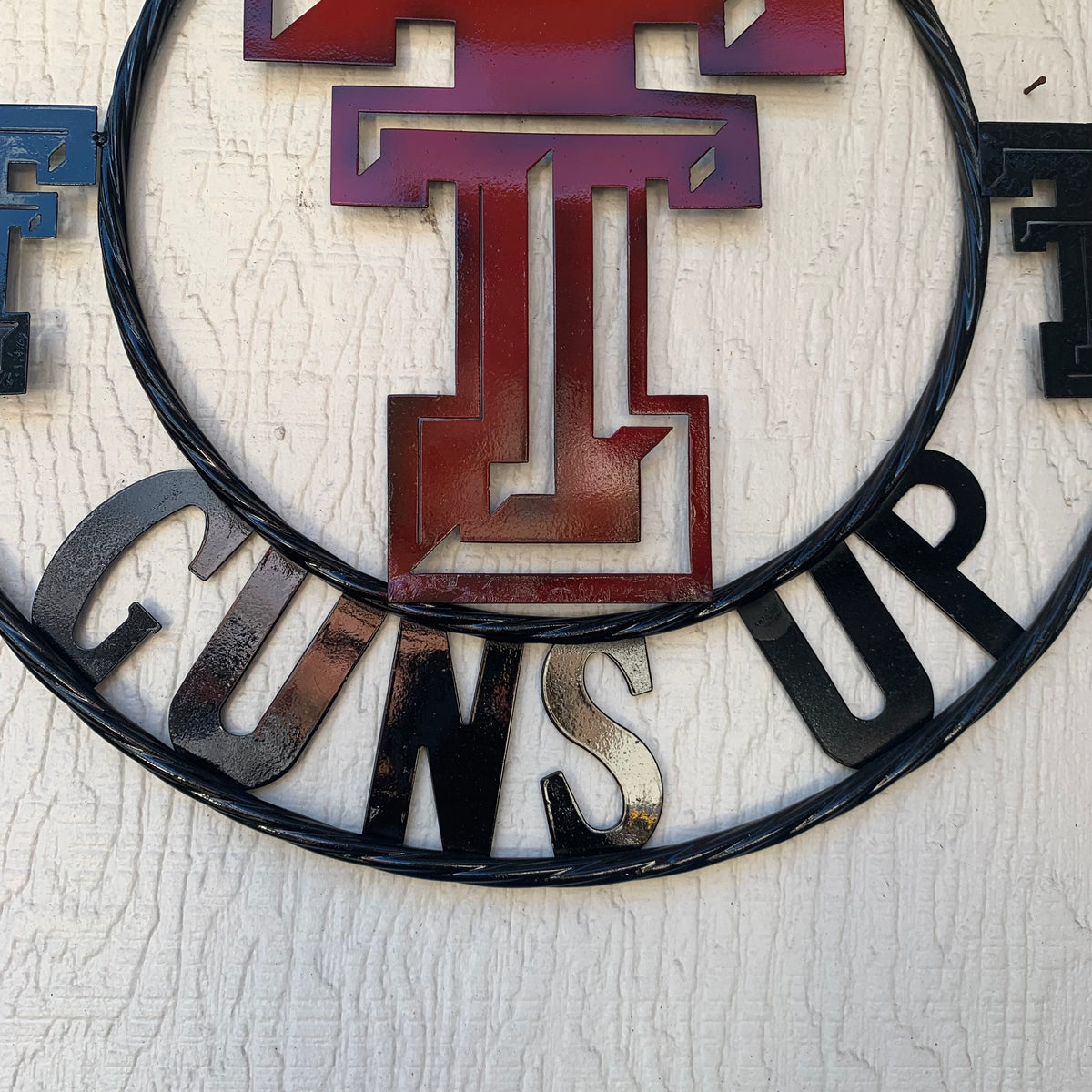 12", 18", 24", 32" GET YOUR GUNS UP TEXAS TECH CUSTOM METAL VINTAGE CRAFT TEAM SIGN