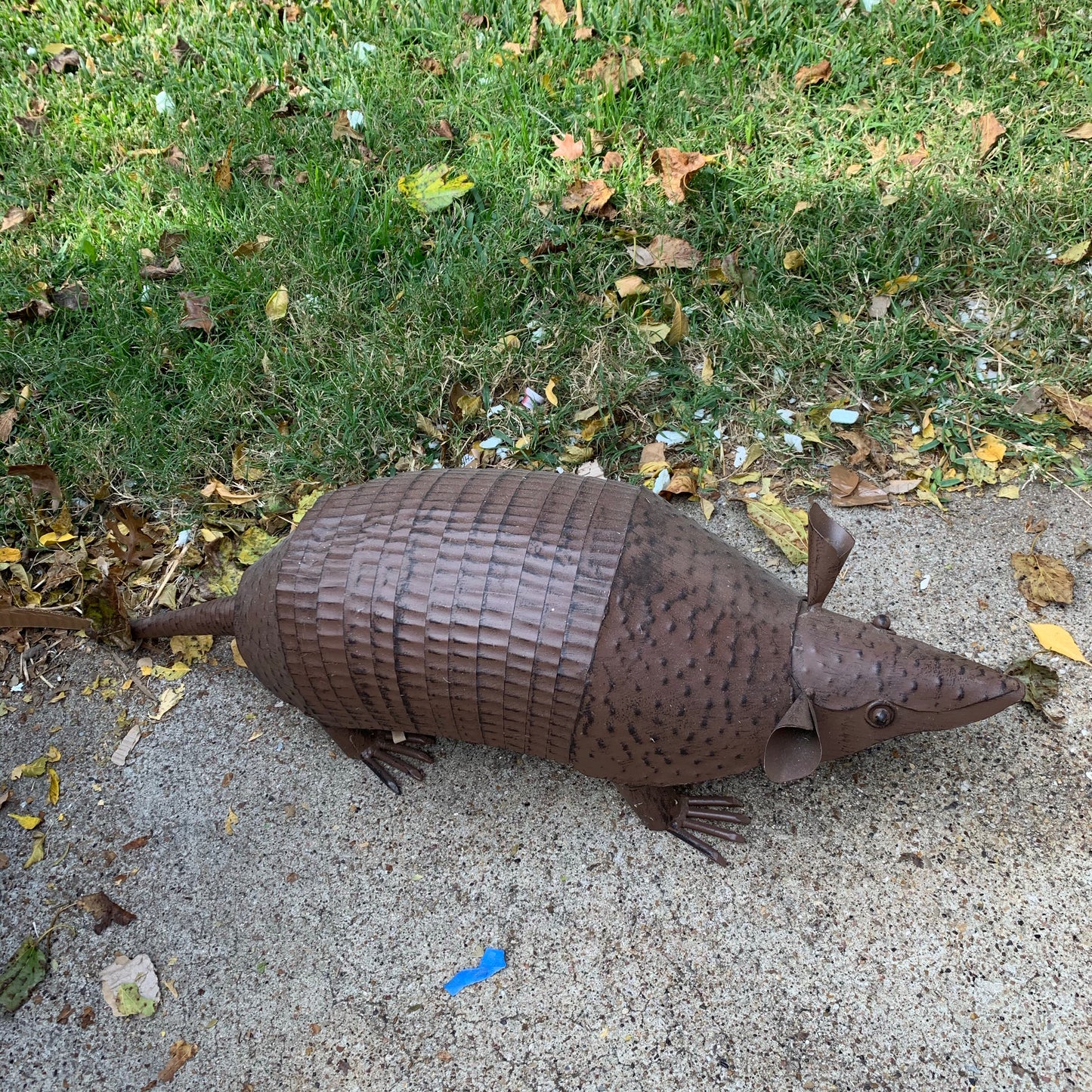 TEXAS FLAG ARMADILLO GARDEN ANIMAL SCULPTURE YARD ART METAL DECOR ORNAMENT PATRIOTIC DECOR HANDMADE #EH12220 30",22",14",10"