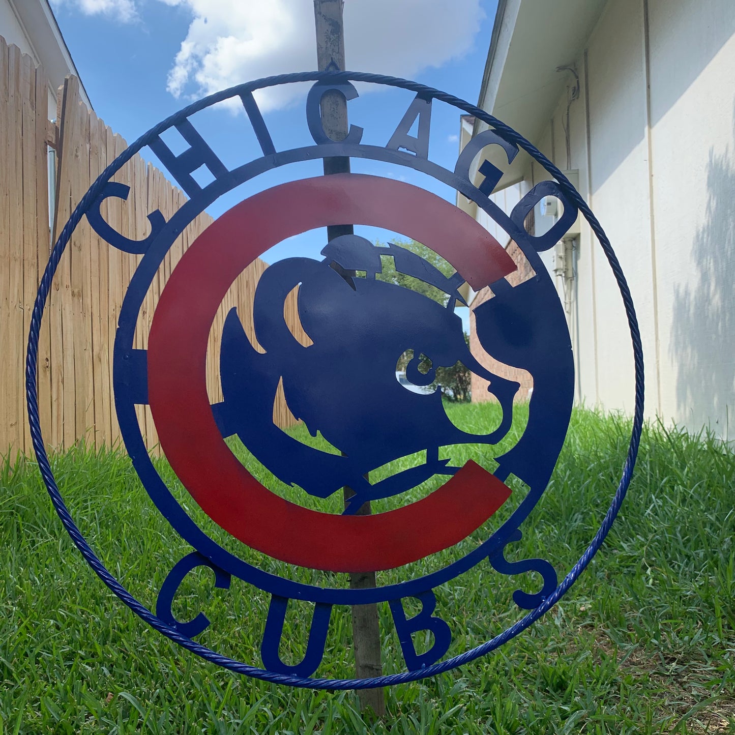 12", 18", 24", 32" CHICAGO CUBS CUSTOM METAL VINTAGE CRAFT TEAM SPORTS SIGN HANDMADE
