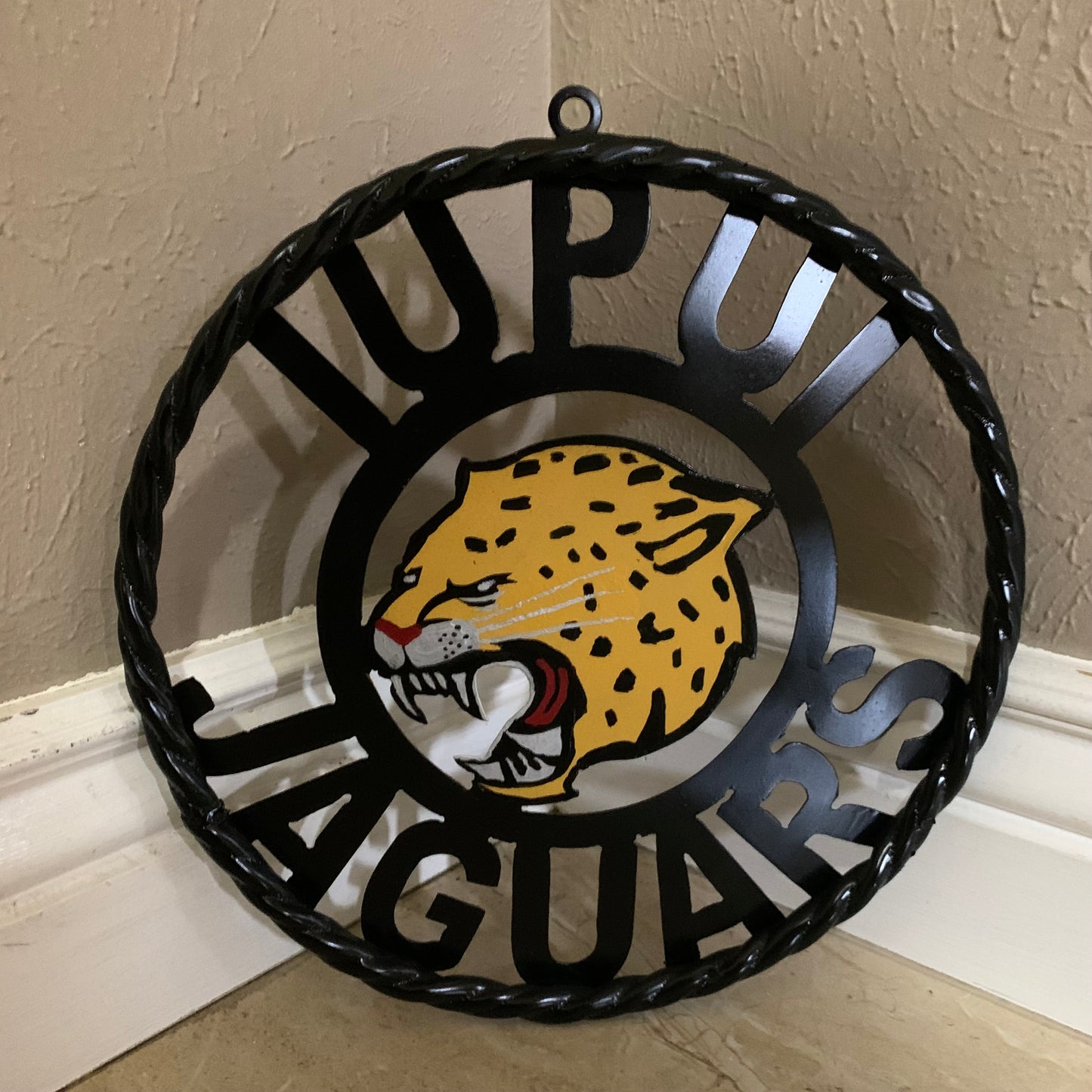 INDIANA IUPUI JAGUARS METAL CUSTOM VINTAGE CRAFT TEAM SIGN HANDMADE