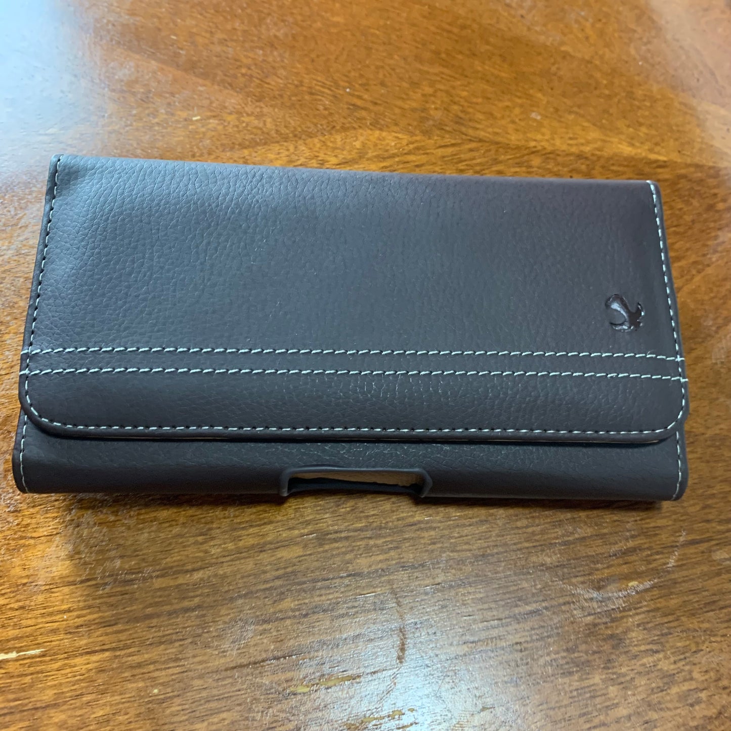 6.6" LUXMO COFFEE BROWN LEATHER EXTRA LARGE POUCH BELT LOOP HOLSTER CELL PHONE CASE UNIVERSAL OVERSIZE #LU20