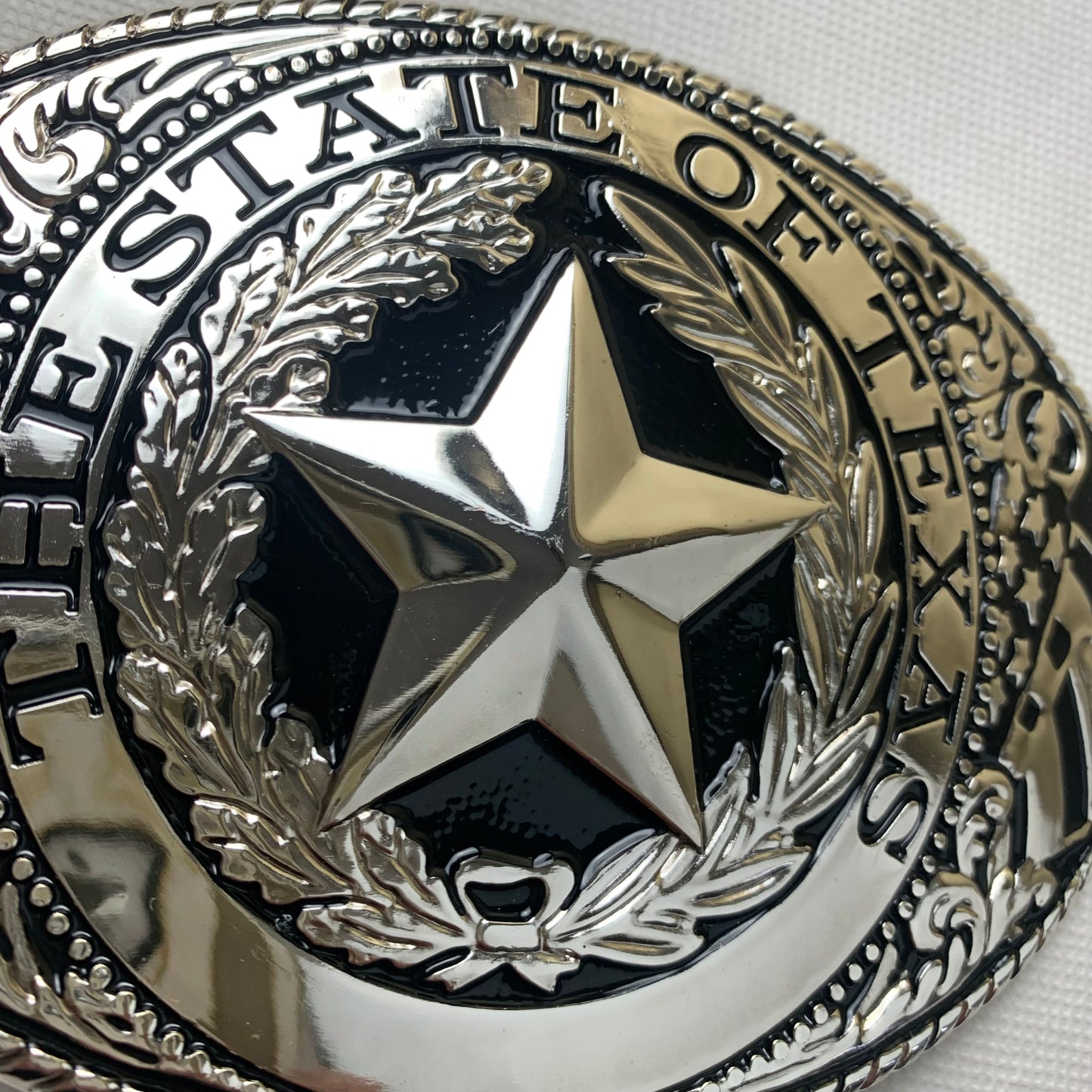 6" X 4" LONESTAR SILVER  STAR BELT BUCKLE WESTERN BELT BUCKLE FASHION ART NEW #EH12263