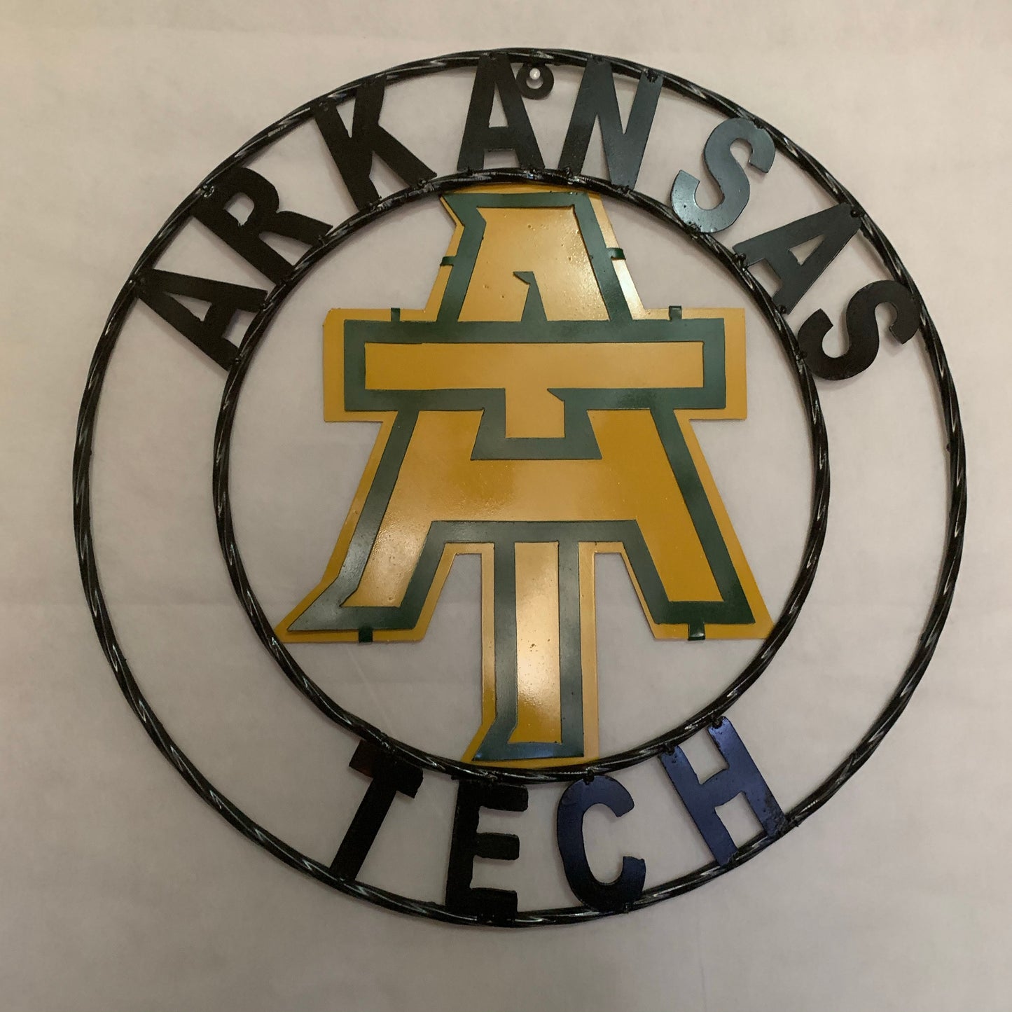 ARKANSAS TECH CUSTOM METAL VINTAGE CRAFT SIGN TEAM WESTERN HOME DECOR HANDMADE