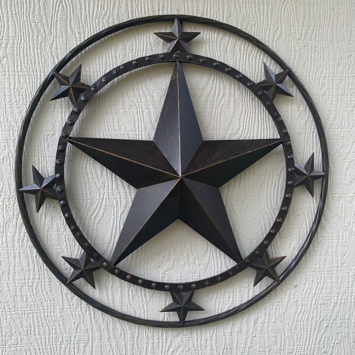 #SI_BC2109 MULTI STARS 24" BARN METAL STAR WESTERN HOME DECOR HANDMADE RUSTIC BRONZE NEW