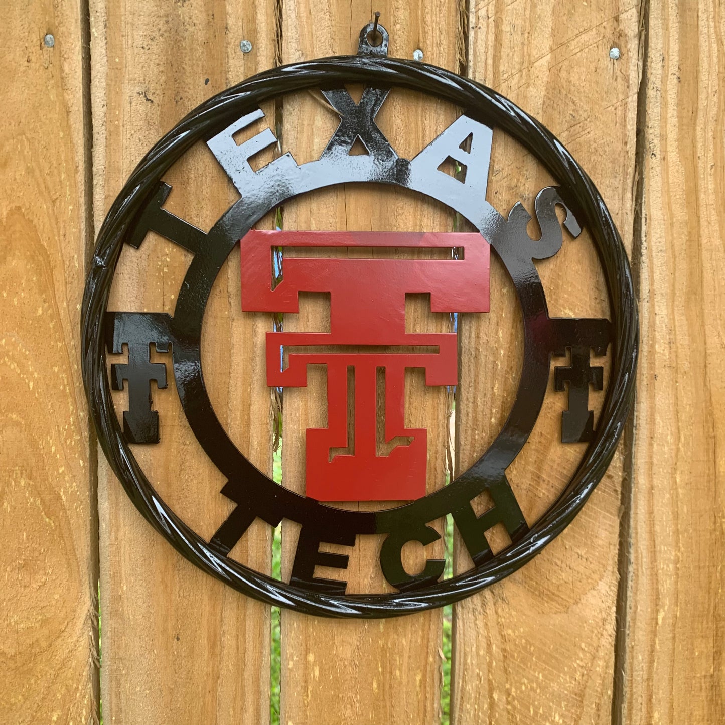 TEXAS TECH CUSTOM METAL VINTAGE CRAFT SIGN WESTERN HOME DECOR HANDMADE 12",18",24",32",36"