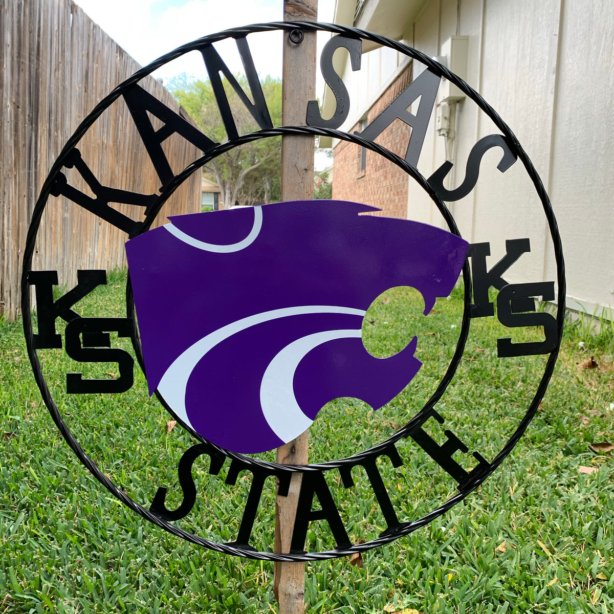 KANSAS STATE CUSTOM METAL VINTAGE CRAFT SIGN WALL ART TEAM SIGN HANDMADE #EH12127