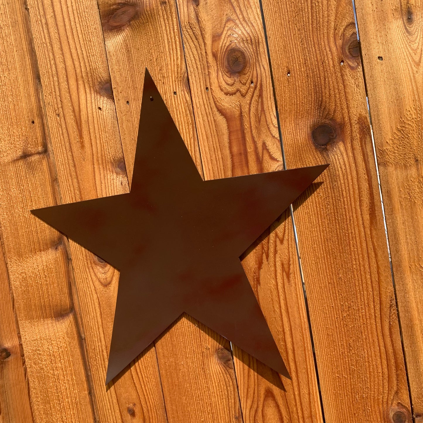 2D FLAT STAR BARN PLAIN LASERCUT METAL BROWN STAR ART WESTERN HOME DECOR HANDMADE #EH12822