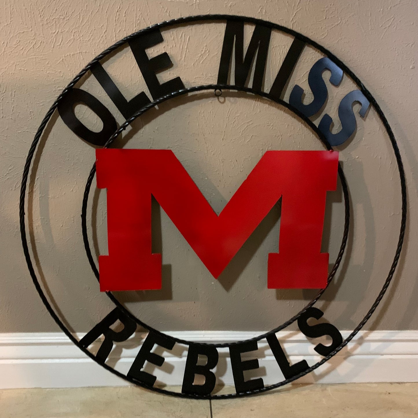 12", 18", 24", 32" OLE MISS REBELS MISSISSIPPI CUSTOM METAL TEAM VINTAGE SIGN