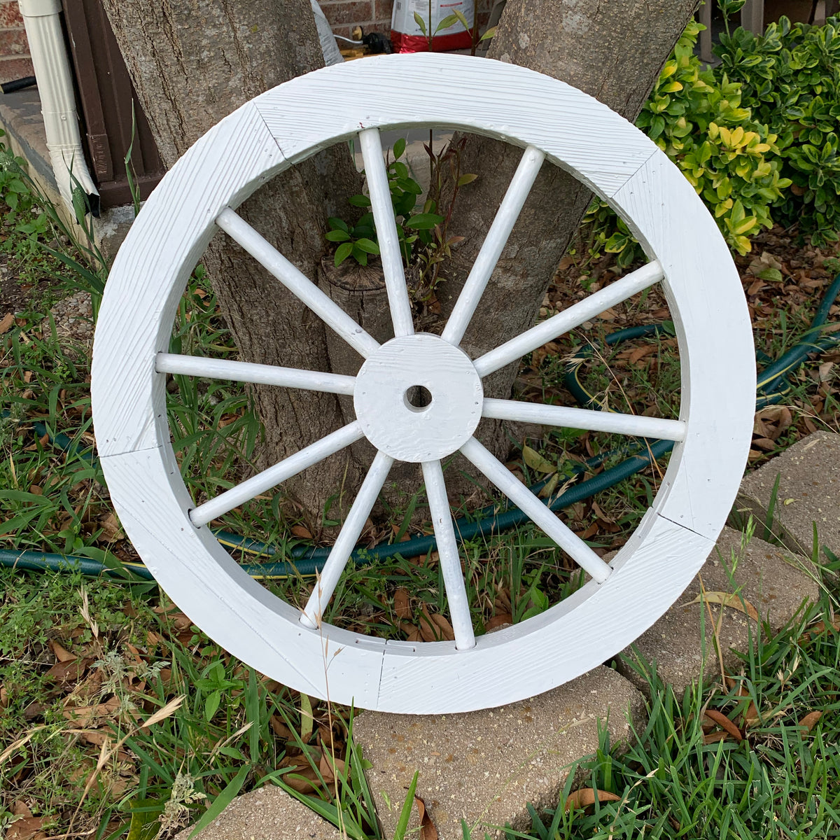 16",24",30" WAGON WHEEL NATURAL STAIN BARN WOOD WESTERN HOME DECOR RUSTIC NEW #EH11189