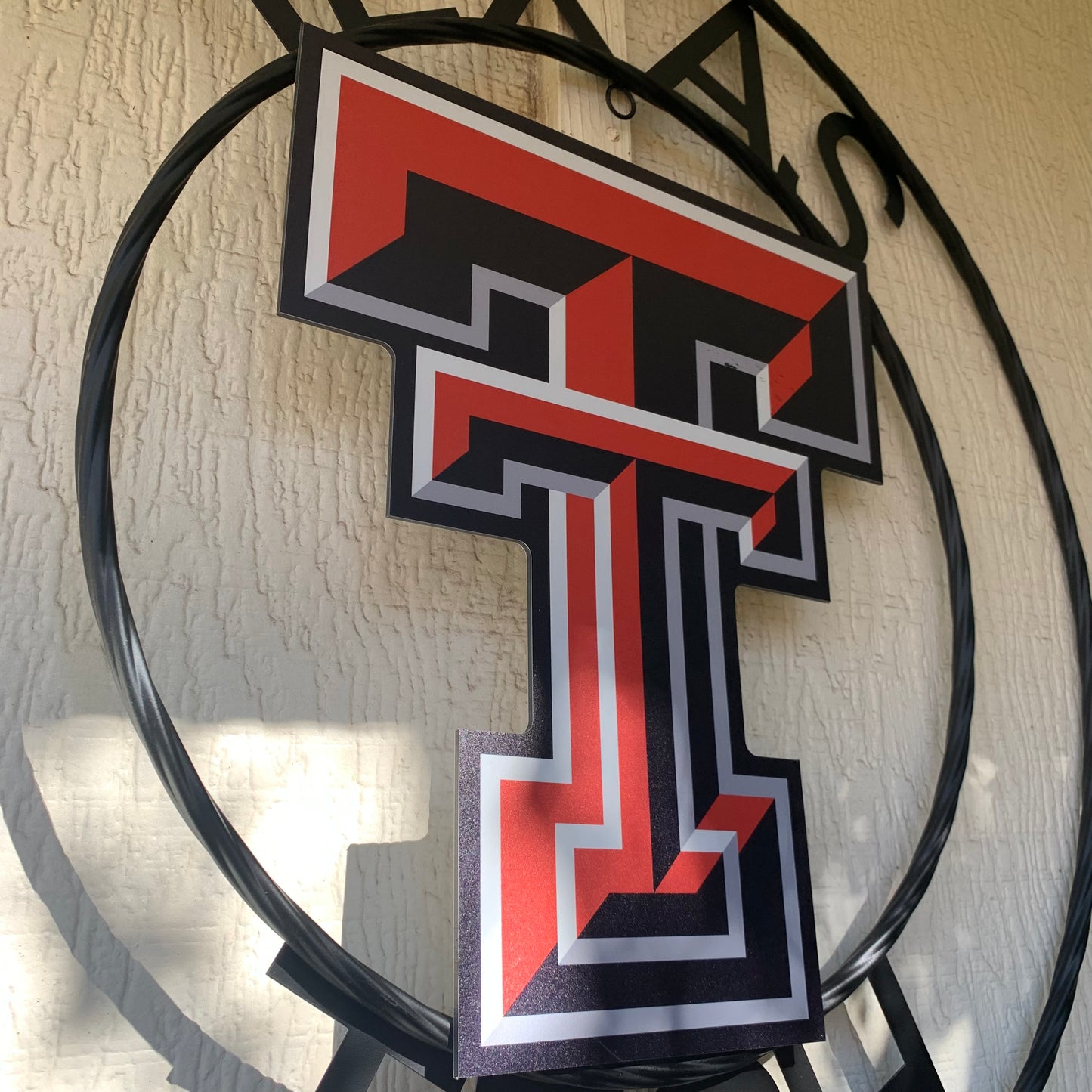 18",24" TEXAS TECH CUSTOM METAL VINTAGE CRAFT SIGN WESTERN HOME DECOR