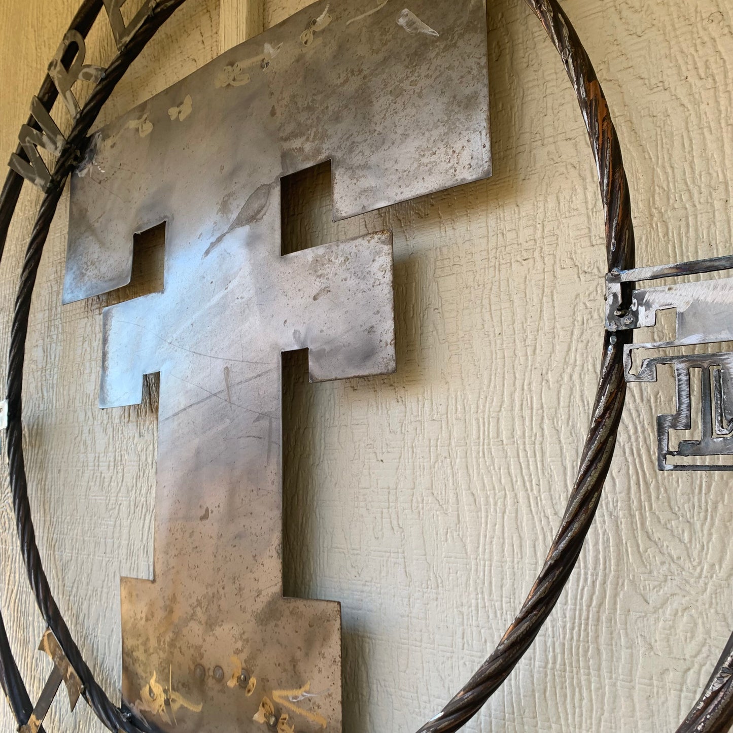 12",18",24",32",36" WRECKEM TEXAS TECH RAW METAL CUSTOM VINTAGE CRAFT METAL TEAM SIGN HANDMADE