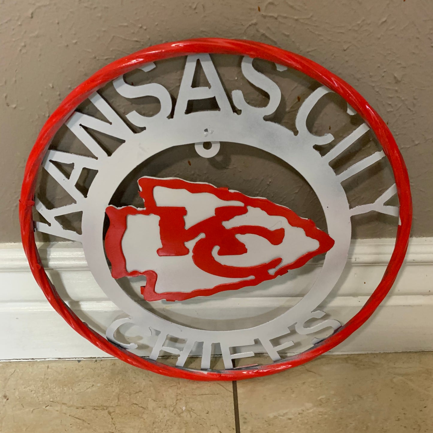 12",18",24",32",36" KANSAS CITY CHIEFS CUSTOM METAL VINTAGE CRAFT SIGN TEAM WESTERN HOME DECOR HANDMADE