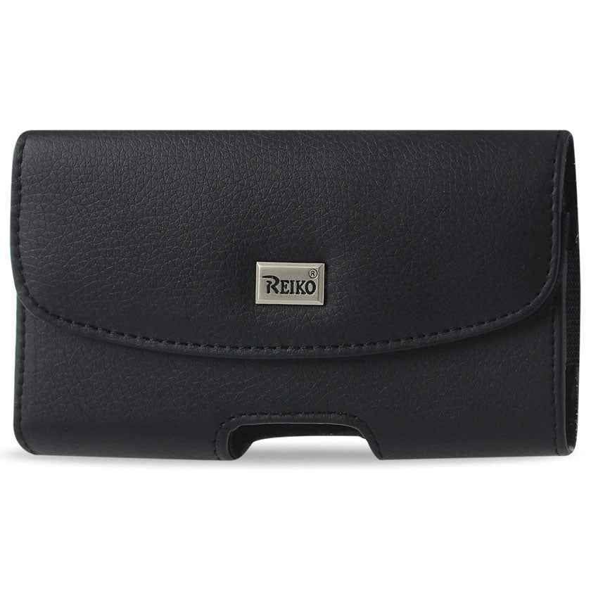 HP102B-BK 7" REIKO XL MEGA EXTRA LARGE LEATHER POUCH BELT LOOP HOLSTER CELL PHONE CASE UNIVERSAL OVERSIZE --FREE SHIPPING