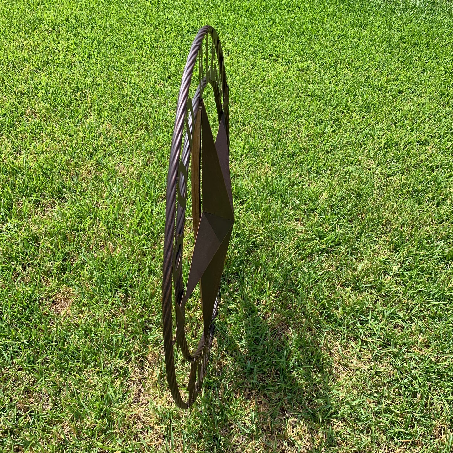 GOD BLESS OUR HOME BARN STAR METAL LONE STAR TWISTED ROPE RING WESTERN HOME DECOR HANDMADE #EH11040