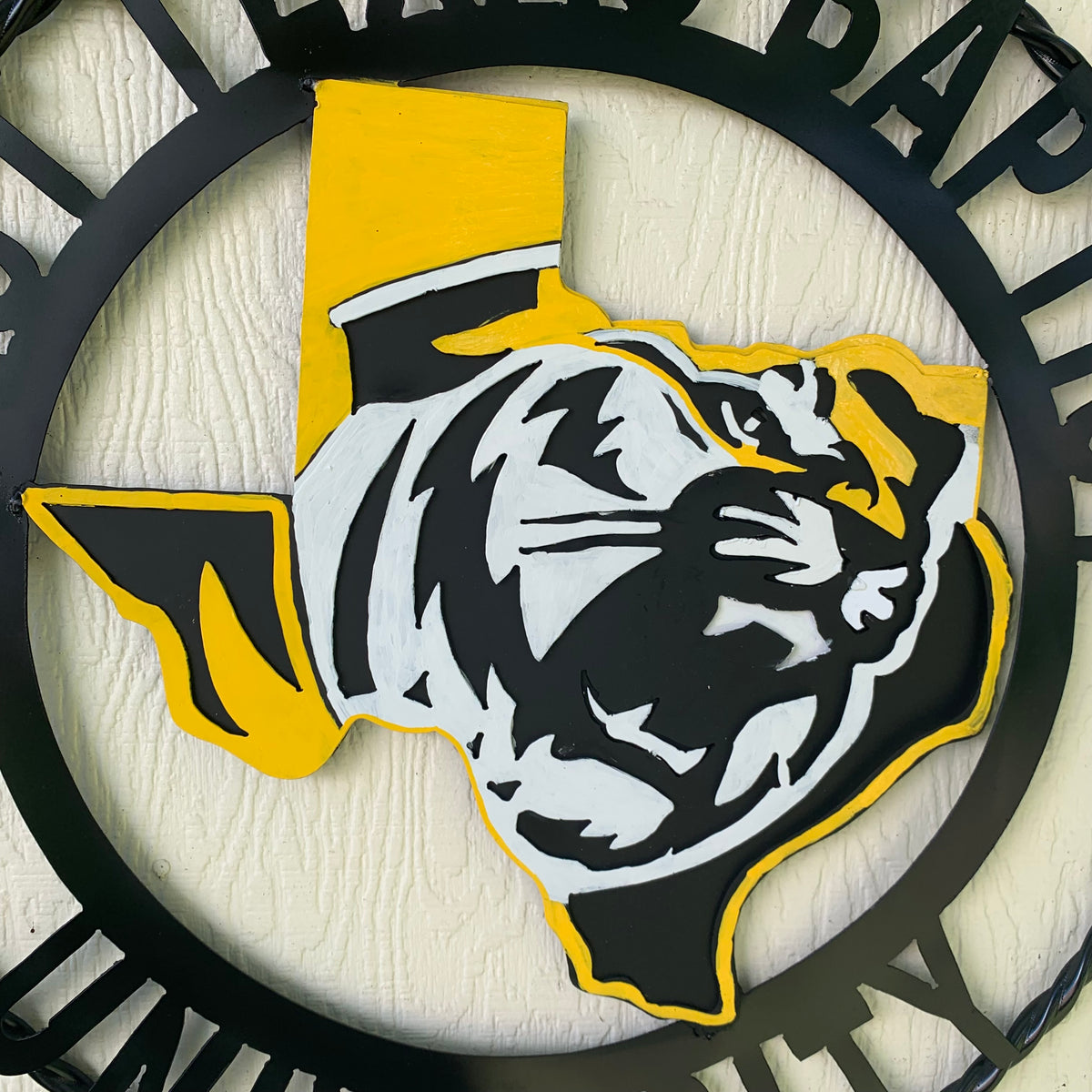 EAST TEXAS BAPTIST UNIVERSITY METAL CUSTOM VINTAGE CRAFT SIGN WALL ART TEAM HANDMADE