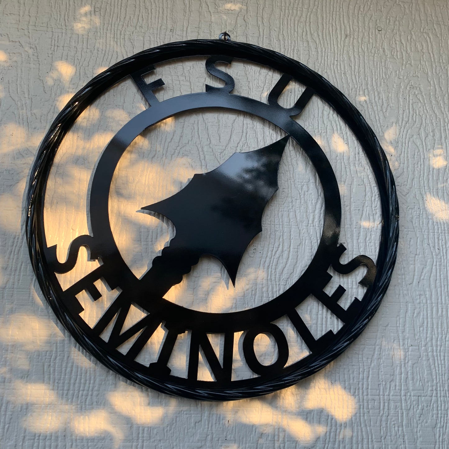 12", 18", 24", 32" FSU SEMINOLES FLORIDA STATE SPEAR CUSTOM METAL VINTAGE CRAFT TEAM SIGN RUSTIC BLACK HANDMADE