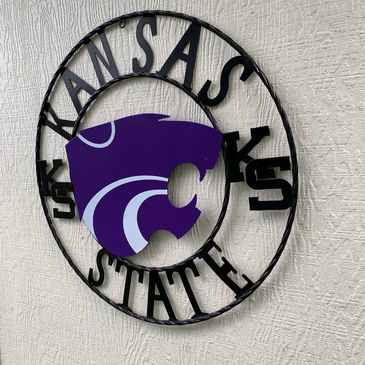 KANSAS STATE CUSTOM METAL VINTAGE CRAFT SIGN WALL ART TEAM SIGN HANDMADE #EH12127