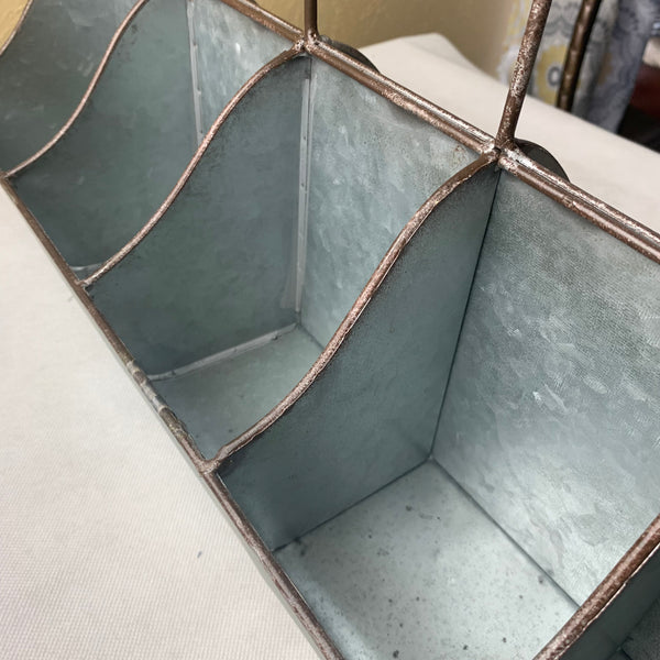 20" CADDY METAL UTENSILS, TOOLS, STORAGE BUCKET WESTERN HOME DECOR NEW