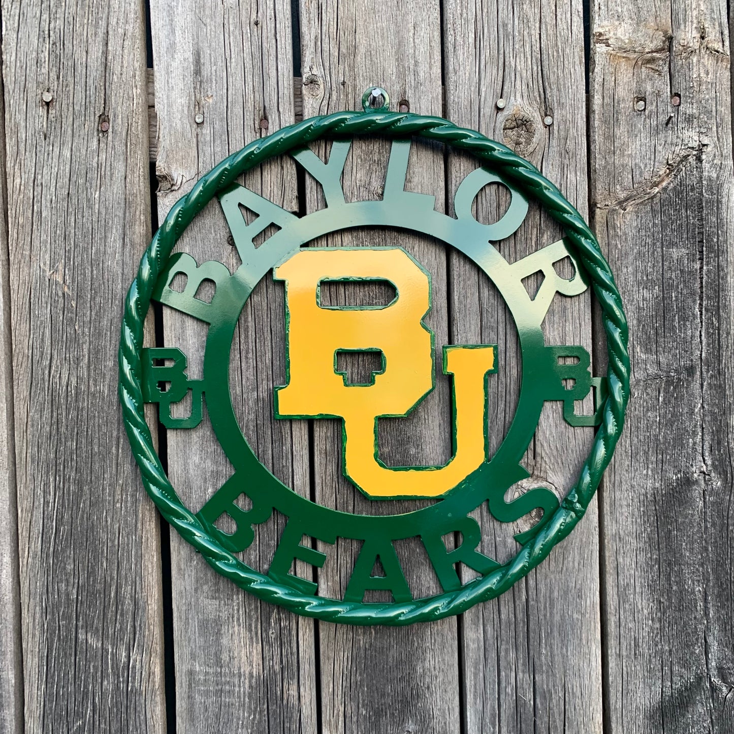 12",18",24",32" BAYLOR BEARS CUSTOM METAL VINTAGE CRAFT SIGN WESTERN HOME DECOR HANDMADE