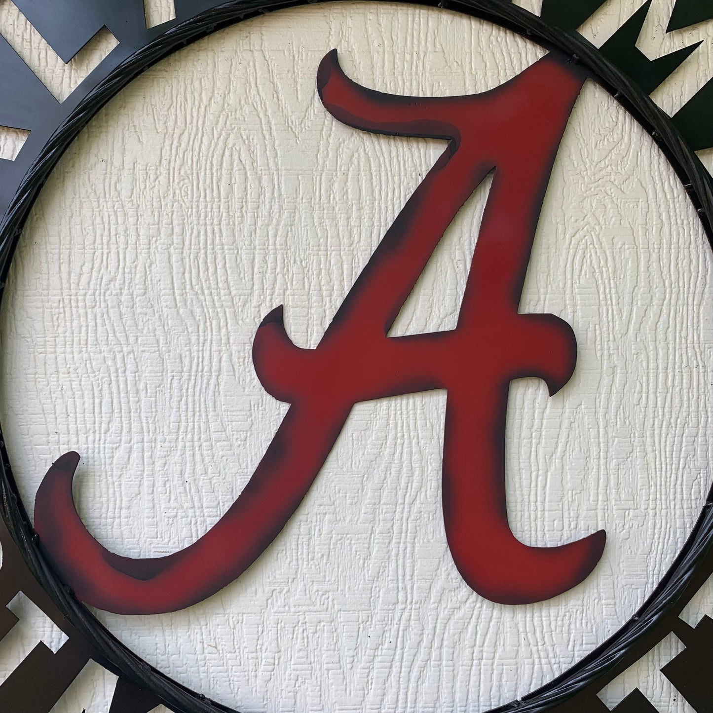 ALABAMA CRIMSON TIDE WIDE BAND RING CUSTOM METAL VINTAGE SIGN TEAM SPORTS HANDMADE