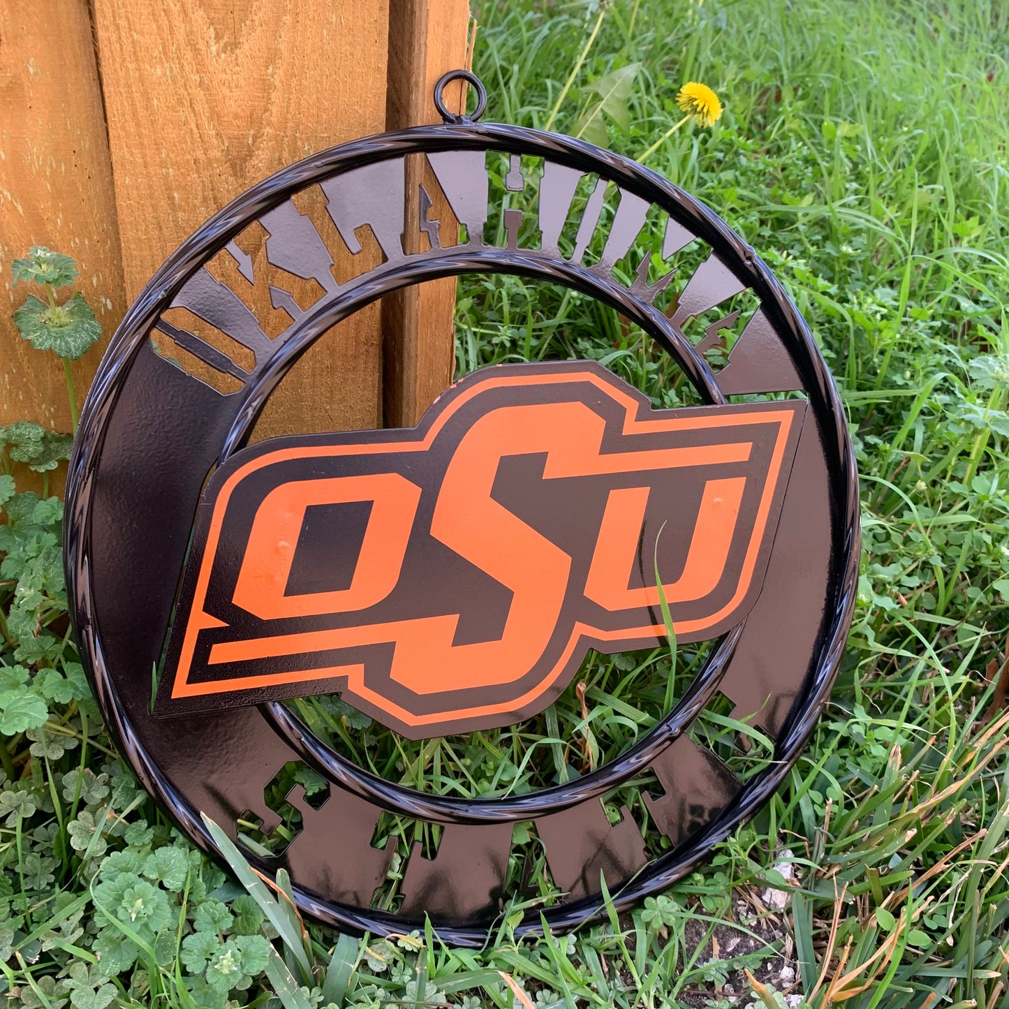 12" OSU OKLAHOMA STATE COWBOYS CUSTOM METAL VINTAGE CRAFT SIGN WESTERN HOME DECOR HANDMADE