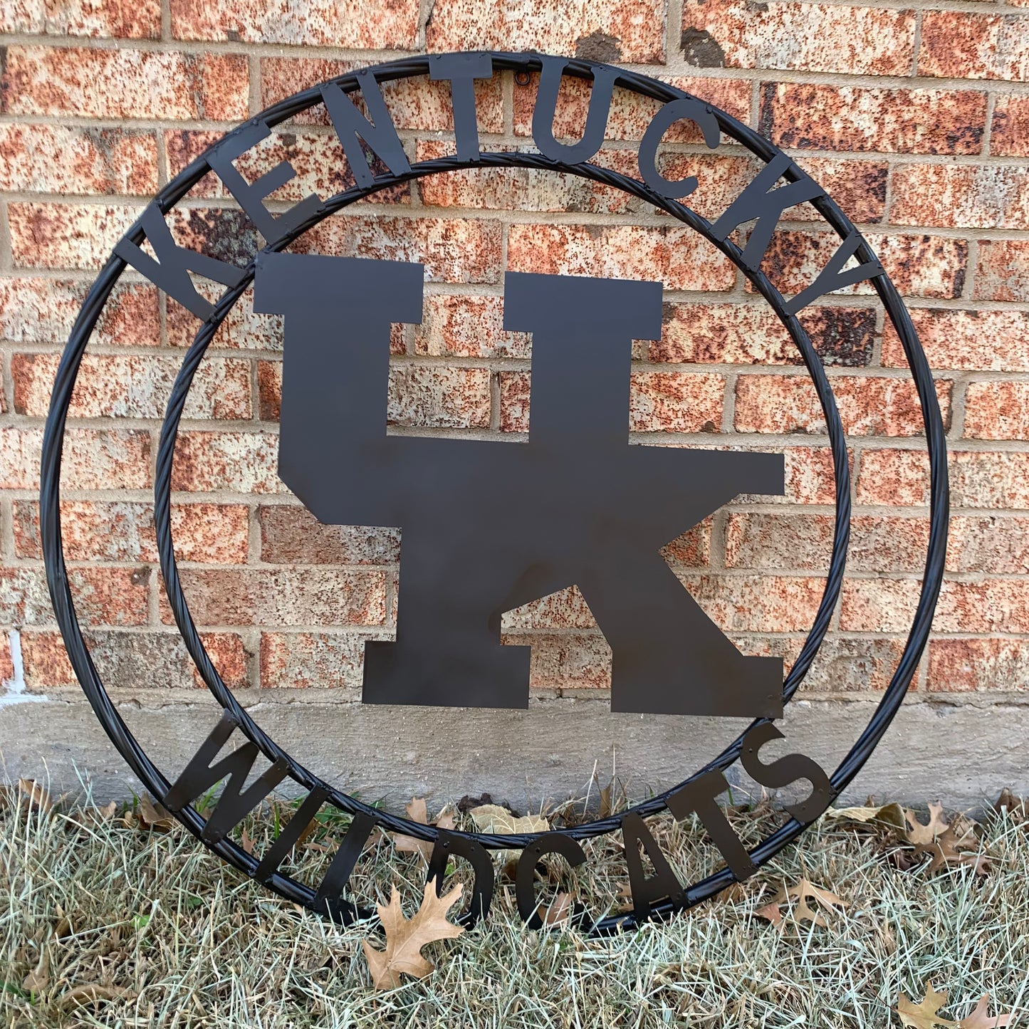 12", 18", 24", 32" KENTUCKY WILDCATS CUSTOM BLACK METAL VINTAGE CRAFT SIGN HANDMADE