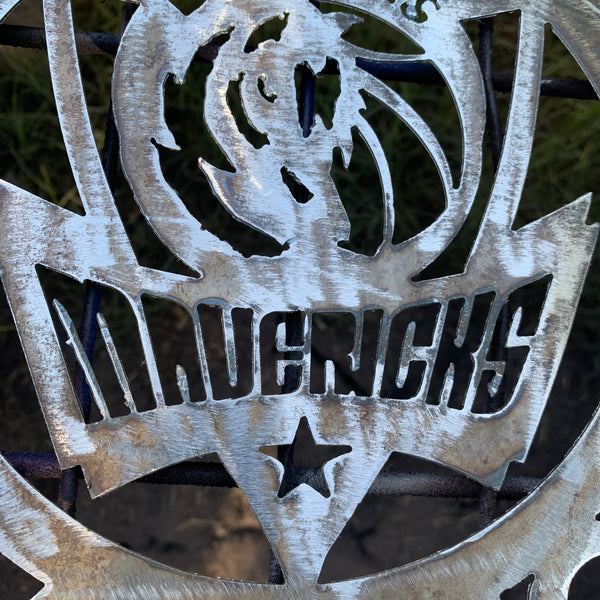 12", 18", 24", 32", 36" DALLAS MAVERICKS BLACK CUSTOM METAL VINTAGE CRAFT TEAM SPORTS SIGN HANDMADE